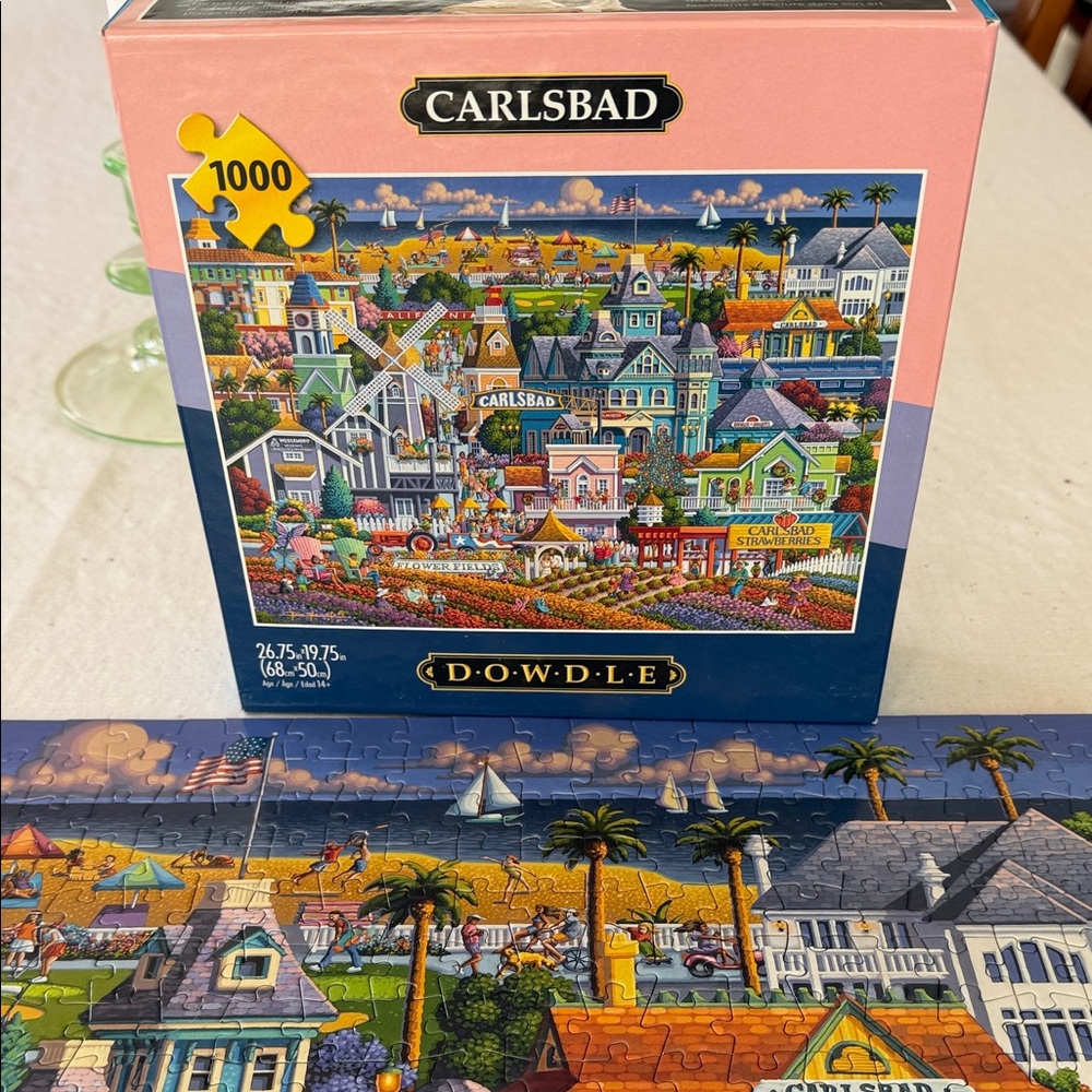 Jigsaw puzzle 1000 piece Carlsbad by Dowdle no missing pieces. Put together once